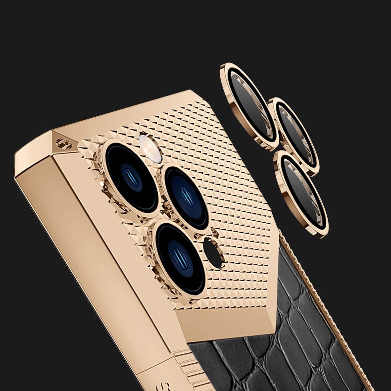 Shetchix Electroplated Leather Anti-fall Protective iPhone Case