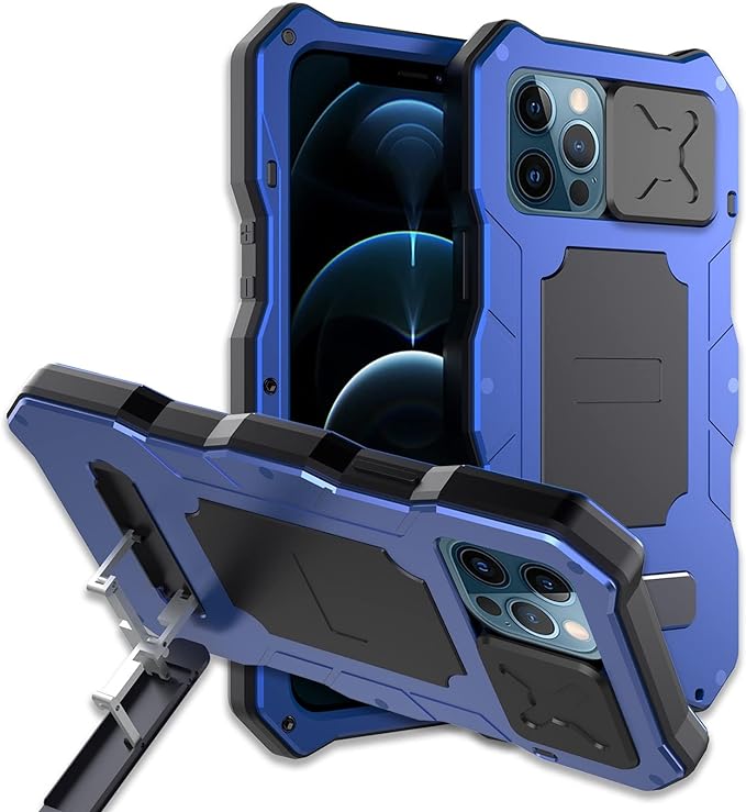 Shetchix Armor Case for iPhone 13 Pro Max 12 12 Pro 12 Pro Max Metal Case Heavy Duty Body Drop Protection Shockproof Cover