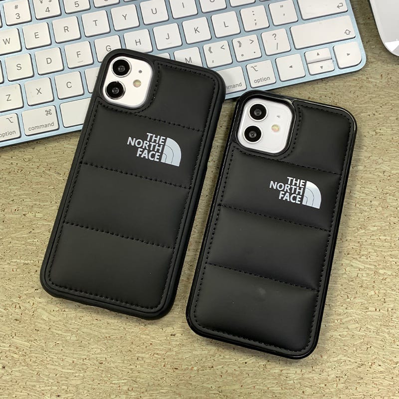 Vazico The North Face Puffer Edition Black Bumper Back Case For Iphone 11, 12, 13, 14, 15 Series