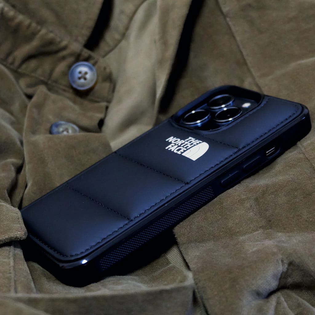 Vazico The North Face Puffer Edition Black Bumper Back Case For Iphone 11, 12, 13, 14, 15 Series