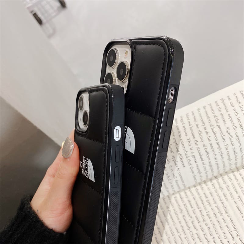 Vazico The North Face Puffer Edition Black Bumper Back Case For Iphone 11, 12, 13, 14, 15 Series