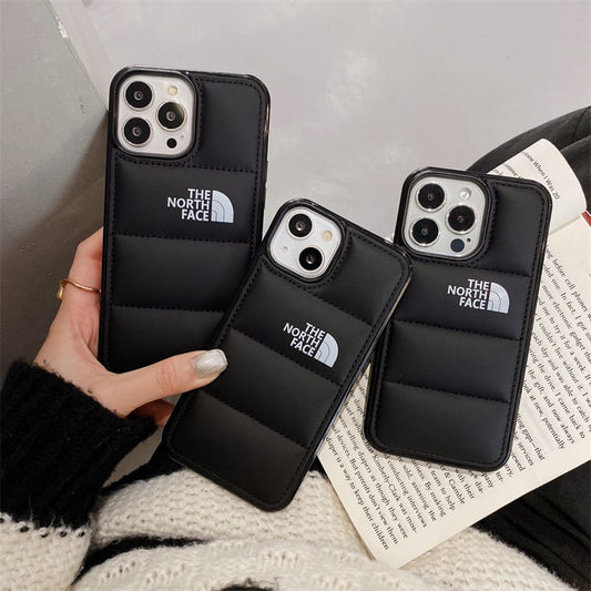 Vazico The North Face Puffer Edition Black Bumper Back Case For Iphone 11, 12, 13, 14, 15 Series